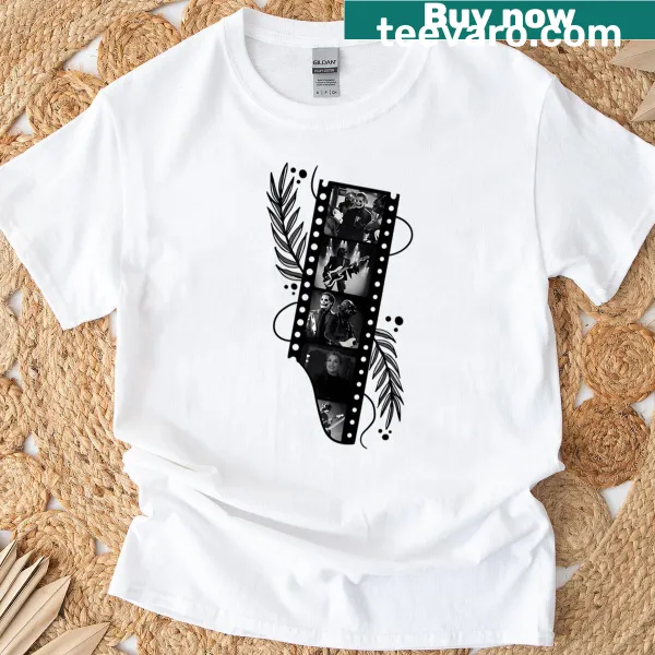 Ghostly movie reel graphic T-shirt design