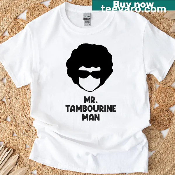 Mr Tambourine Man t-shirt with whimsical illustration