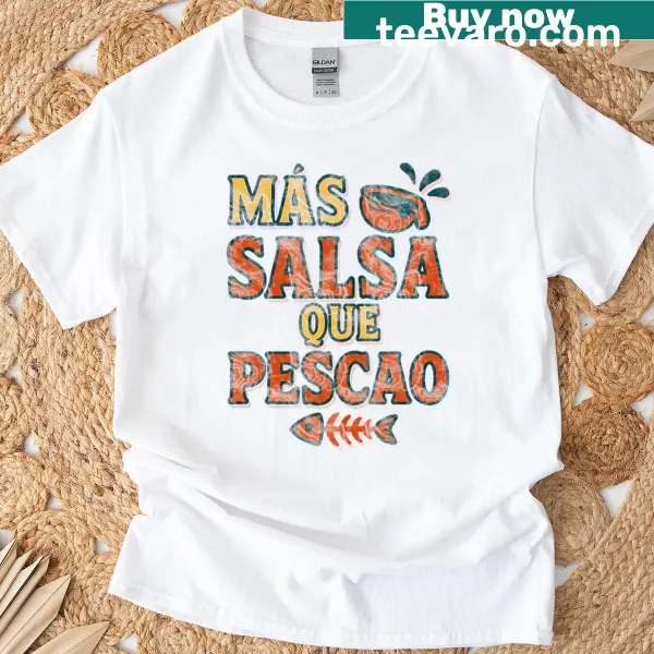 Retro oversized T-shirt with 'Ms Salsa Que Pescao' graphic