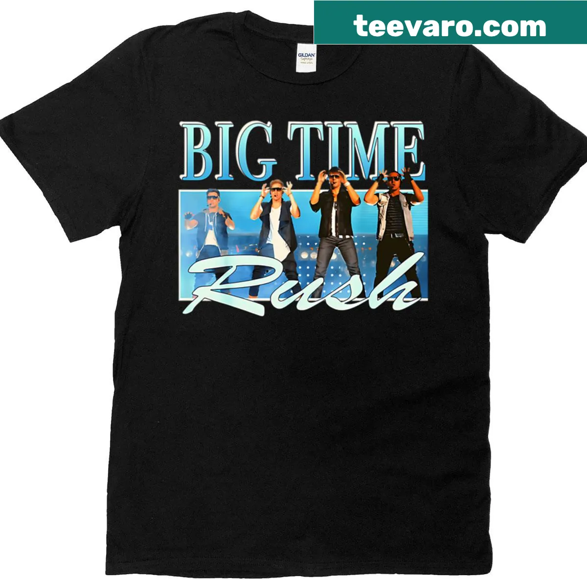 Vintage band t-shirt showcasing classic music tour logos — on a men's t-shirt