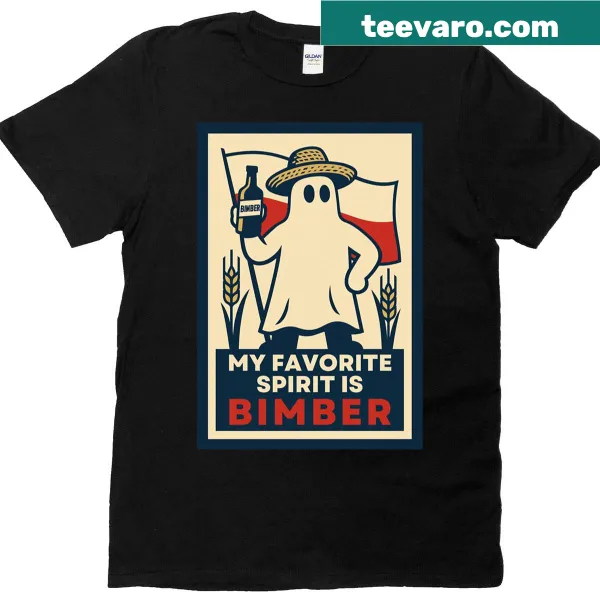 Shirt with playful phrase about favorite spirit and fun design