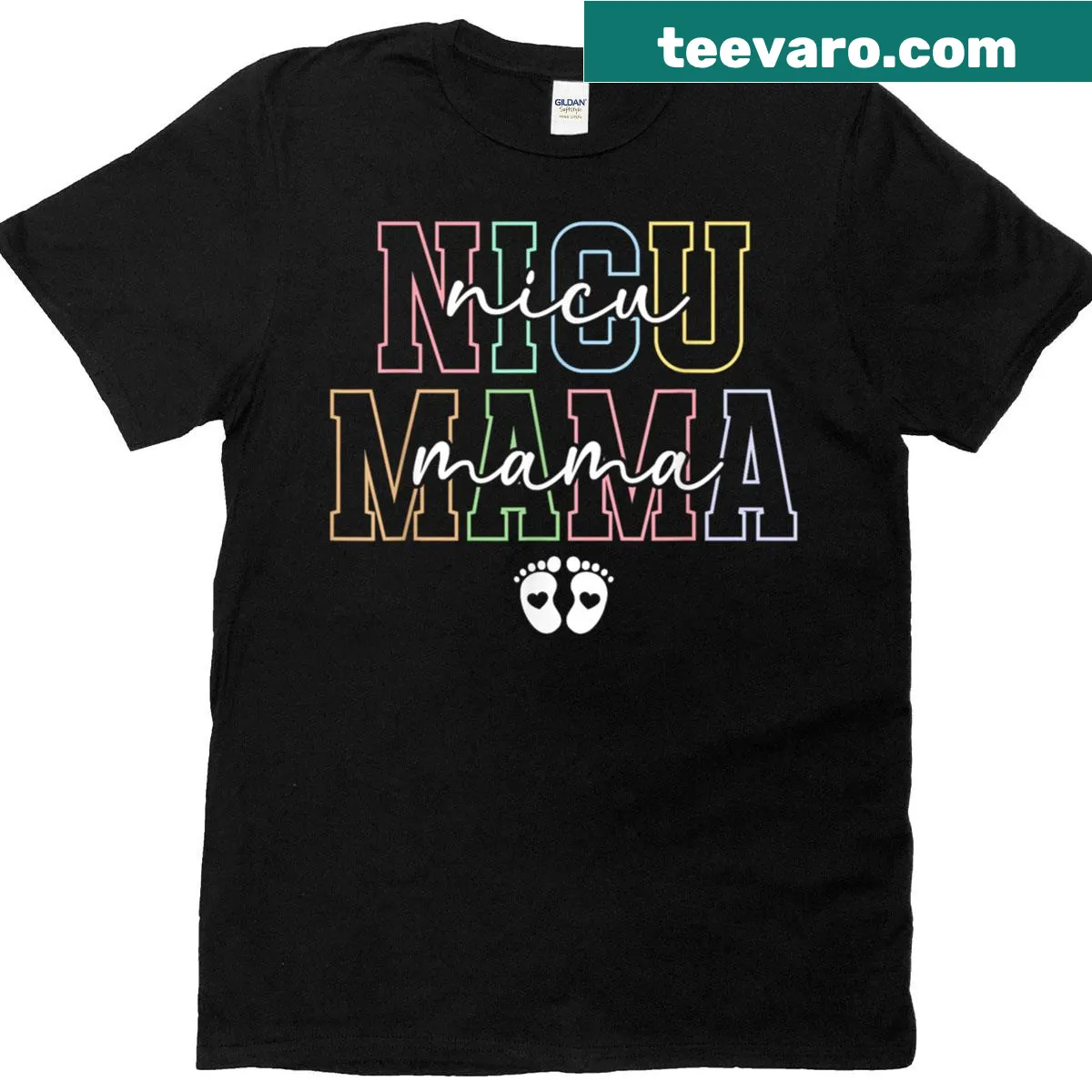 NICU mom t-shirt with typography celebrating micro preemie journeys — on a men's t-shirt