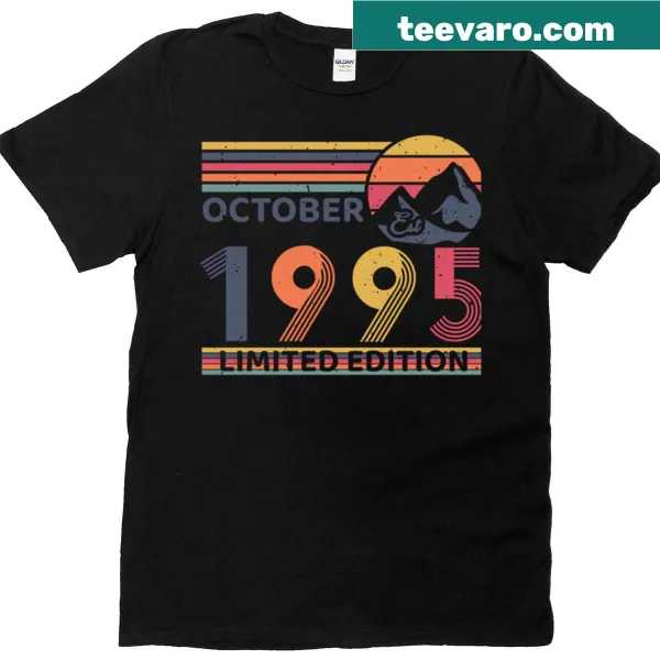 Vintage retro tee celebrating October 1995 30th birthday