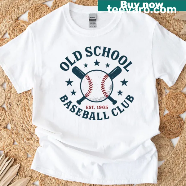 Vintage baseball club t-shirt with nostalgic sports design