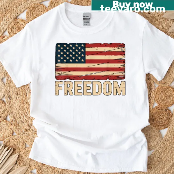 Emblematic design representing freedom on a T-shirt