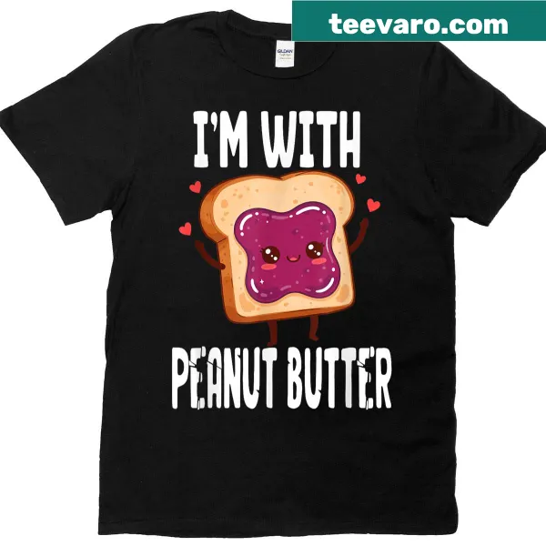 Couples Halloween T-shirt with cartoon peanut butter and jelly