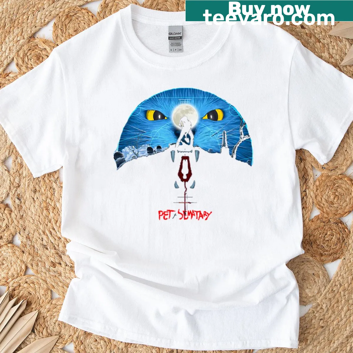 Pet Sematary graphic design on a T-shirt — on a men's t-shirt