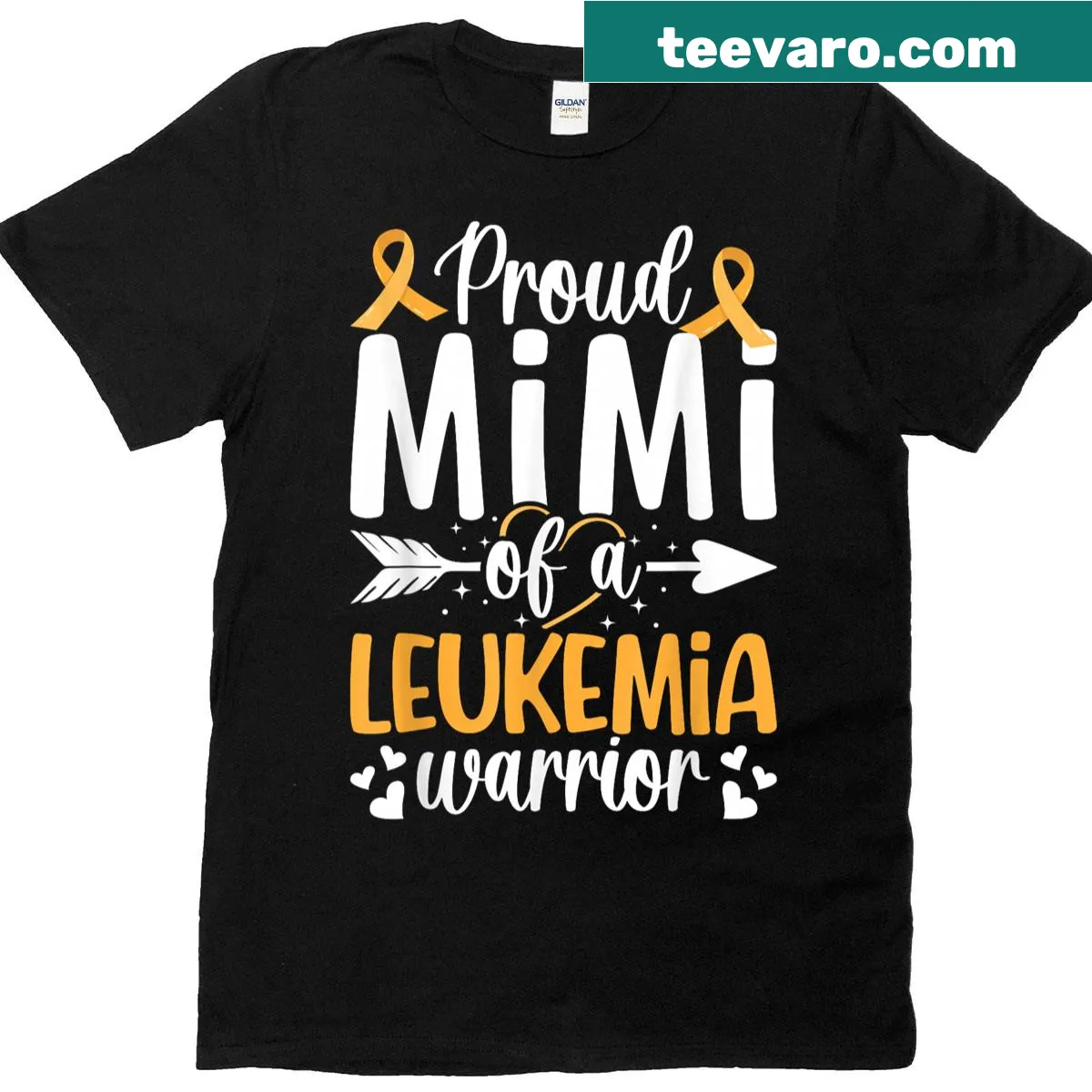 Proud Mimi t-shirt with bold text supporting a leukemia warrior — on a men's t-shirt
