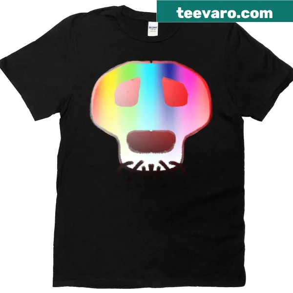 Cartoon rainbow skull t-shirt
