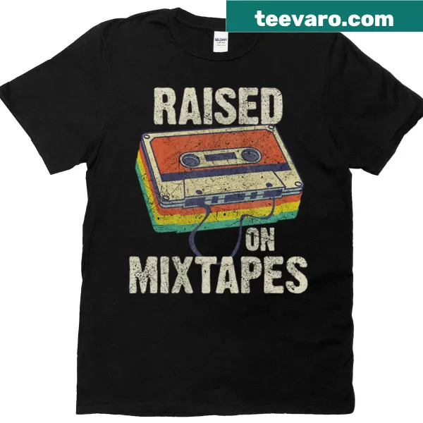 Oversized t-shirt with retro audio cassette design for mixtape lovers.
