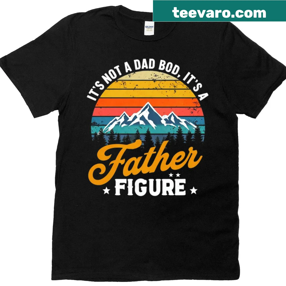 Retro t-shirt with humorous dad bod slogan — on a men's t-shirt