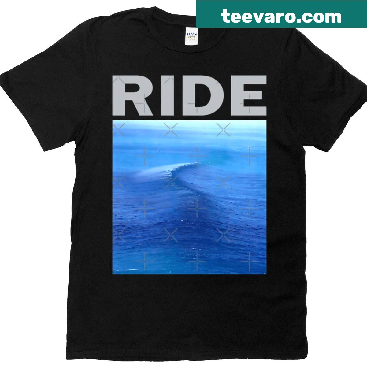 Funny T-shirt with the words 'Ride Nowhere' in bold typography — on a men's t-shirt