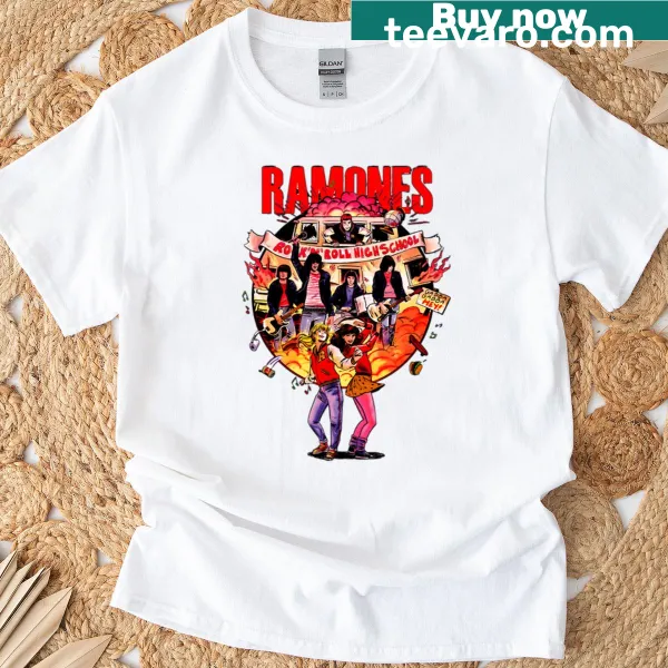 Rock N Roll High School Ramone design on t-shirt