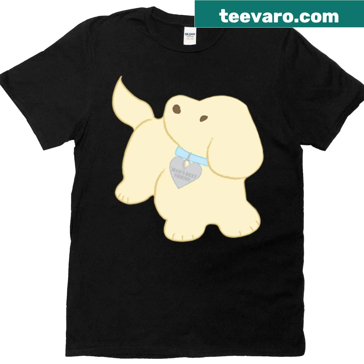 Cute T-shirt with 'Sabrina's Best Friend' graphic and dog illustration. — on a men's t-shirt