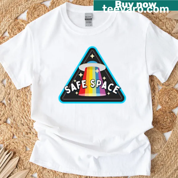 Minimalist t-shirt with Safe Space text design