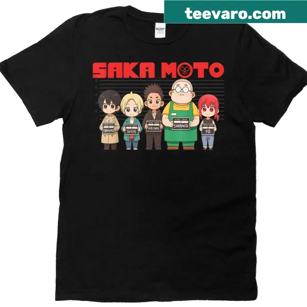 Sakamoto Days themed t-shirt featuring unique illustration