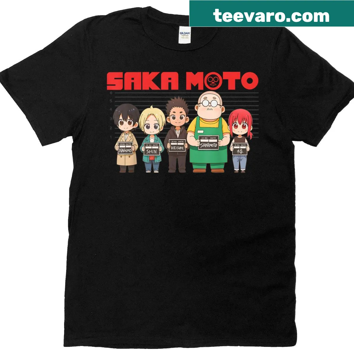 Sakamoto Days themed t-shirt featuring unique illustration — on a men's t-shirt