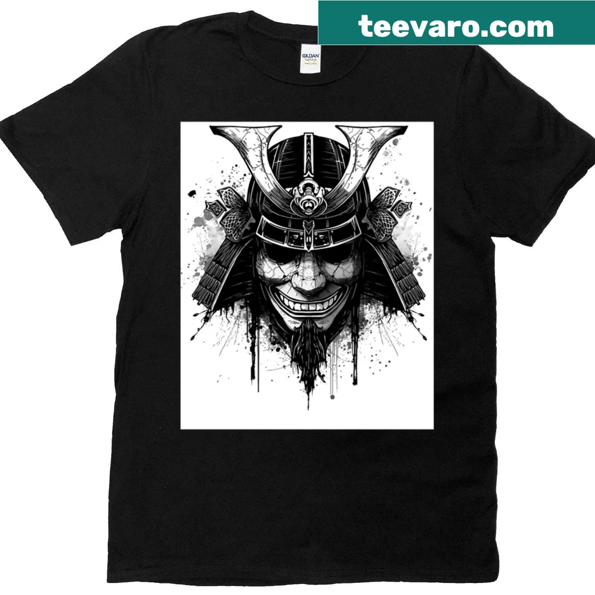 Playful Sam mask graphic on a t-shirt — on a men's t-shirt