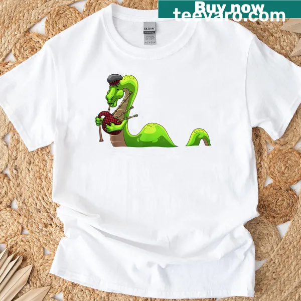 Illustrative graphic of a bagpipe on a t-shirt