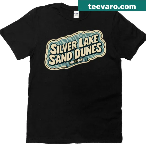 Retro Silver Lake Sand Dunes T-shirt with a nostalgic graphic