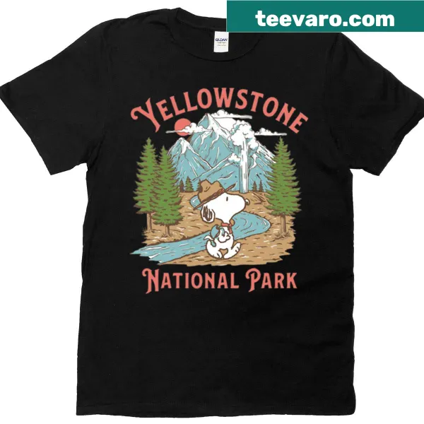 Snoopy illustration celebrating Yellowstone National Park