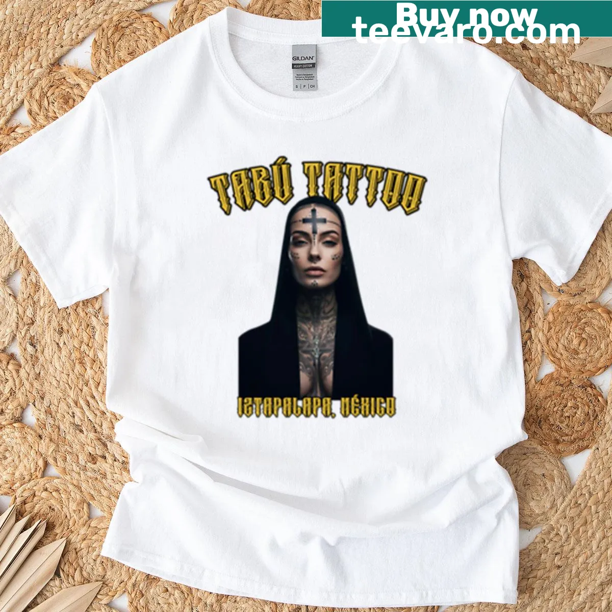 Limited edition tattoo studio emblem on a T-shirt — on a men's t-shirt