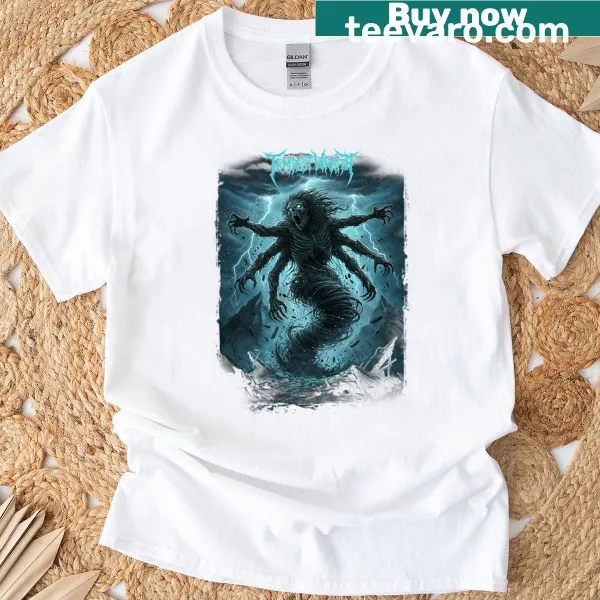 Illustration of a tempest wraith on a T-shirt.