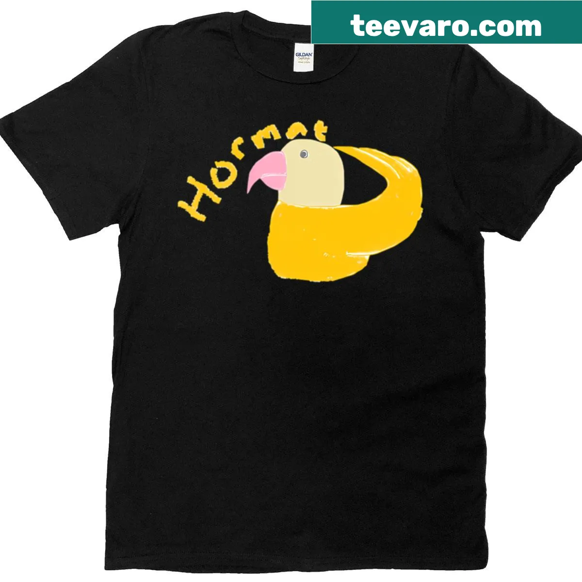 Illustrated T-shirt featuring a dignified bird design conveying respect. — on a men's t-shirt