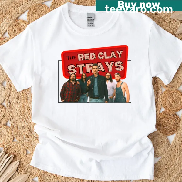 Illustration of The Red Clay Strays T-shirt celebrating Southern music
