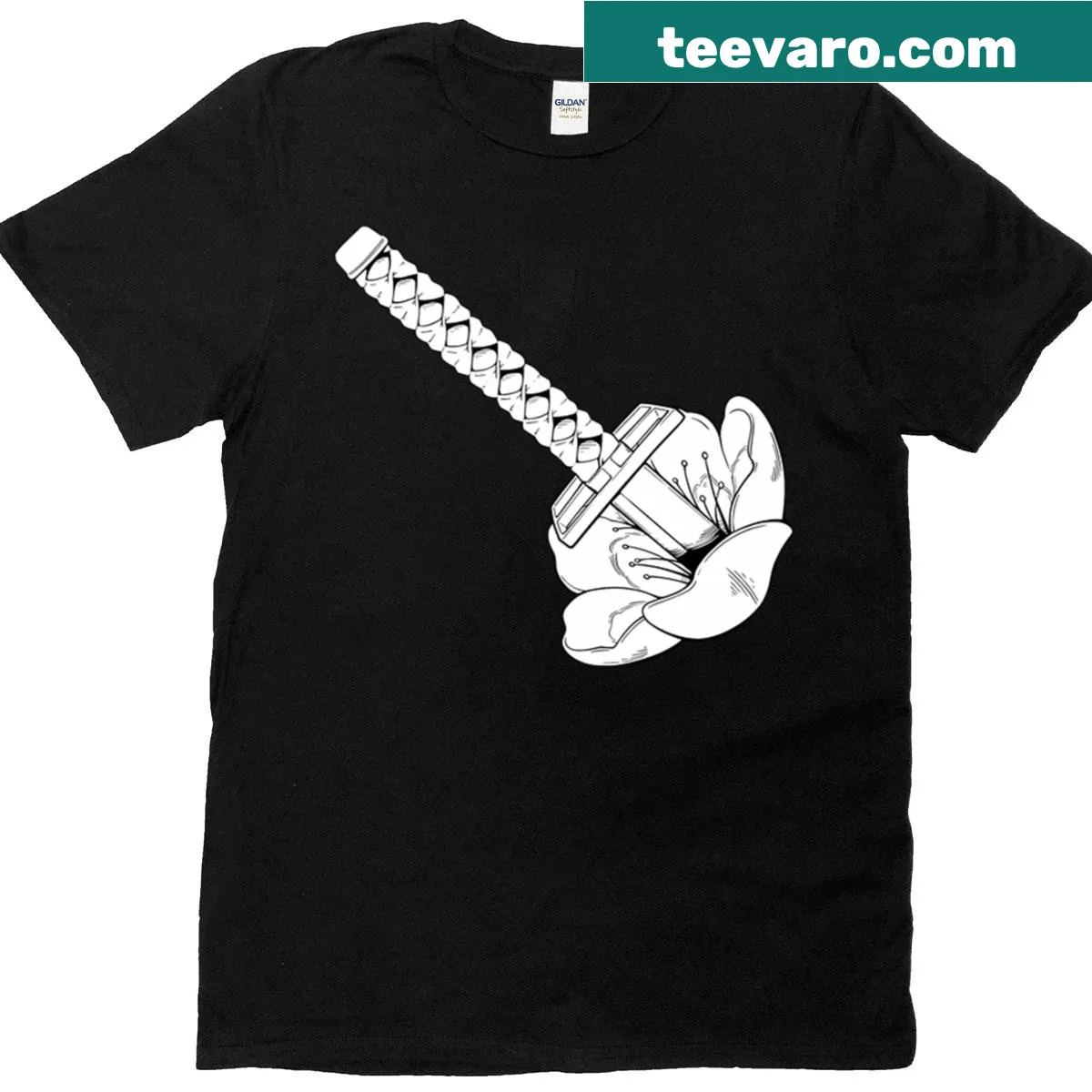 Illustration of cherry blossoms on a cultural t-shirt — on a men's t-shirt