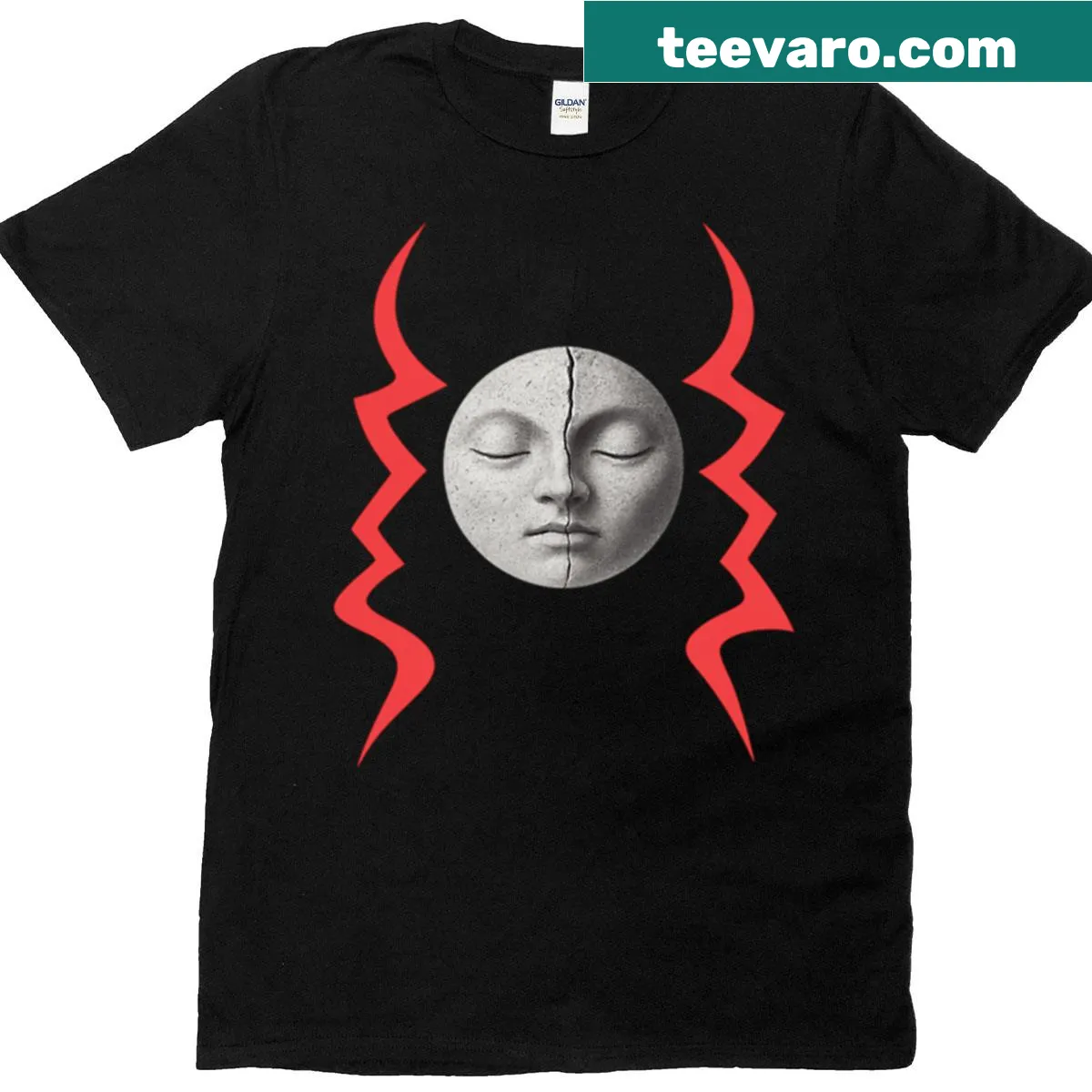 Retro abstract graphic design Taro Okamoto art t-shirt — on a men's t-shirt