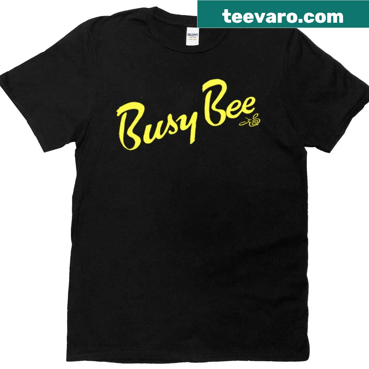 Vintage illustration of a busy bee on a t-shirt — on a men's t-shirt
