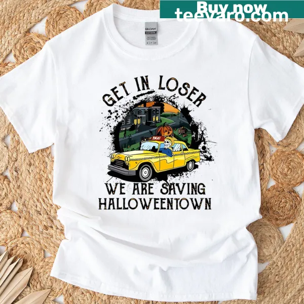 Vintage car towing a pumpkin graphic on Halloween T-shirt