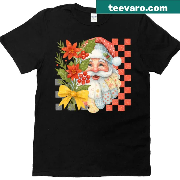 Vintage Santa Claus graphic on a T-shirt.