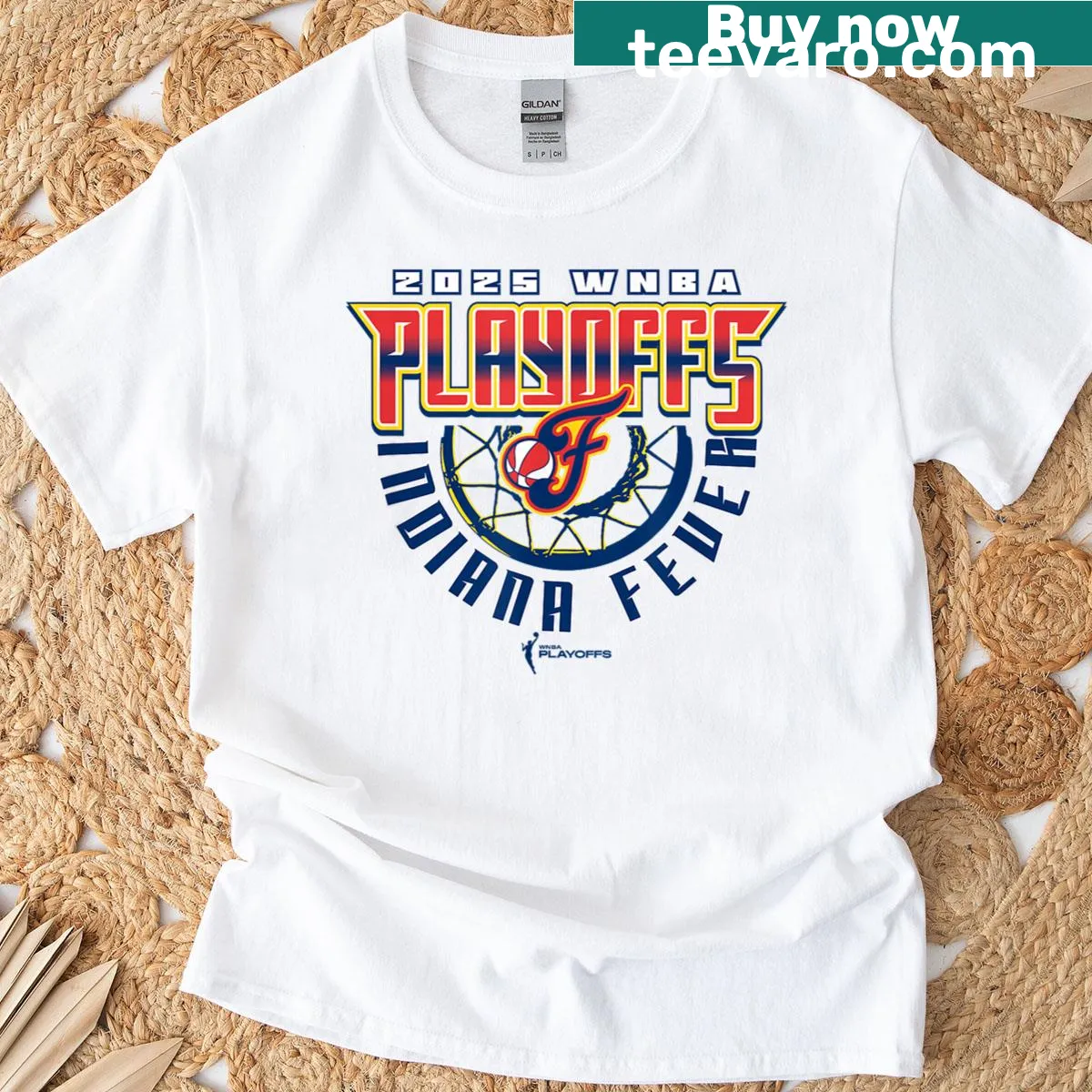 Official WNBA Indiana Fever Above The Rim T-shirt — on a men's t-shirt