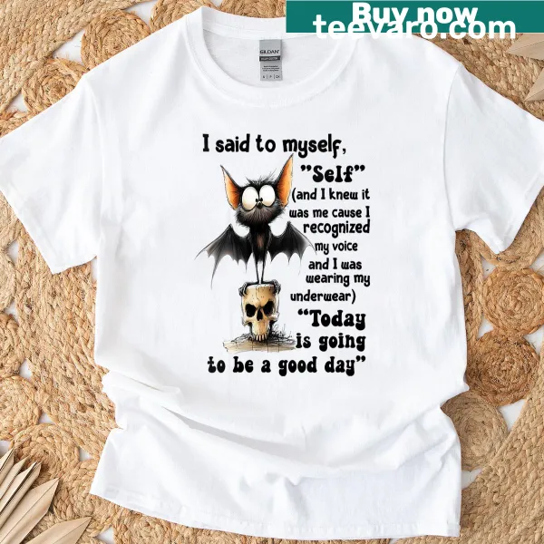 Women’s t-shirt with a bat graphic and humorous phrase