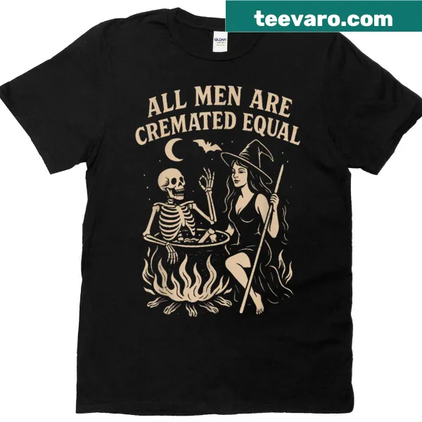 Funny Halloween t-shirt with skeleton illustration and witty text