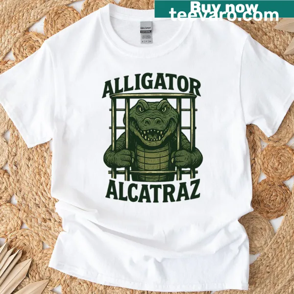 Funny alligator graphic T-shirt inspired by meme culture