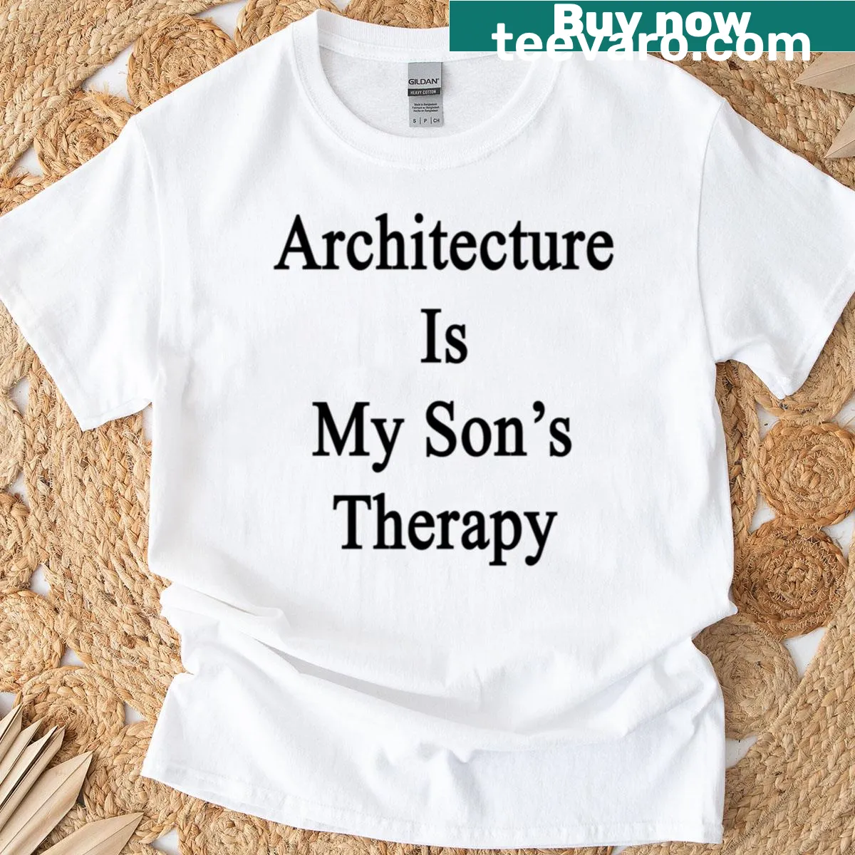 Sentimental T-shirt for moms about architecture and therapy — on a men's t-shirt
