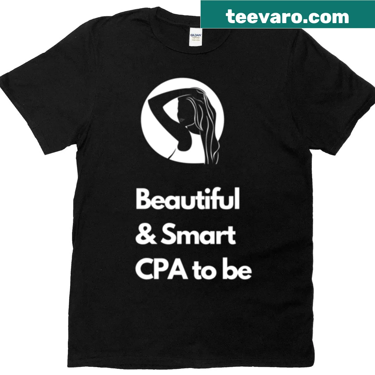 T-shirt celebrating aspiring CPA with motivational text — on a men's t-shirt