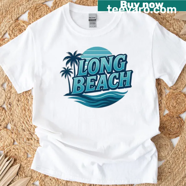 Bold typography T-shirt design featuring Long Beach.