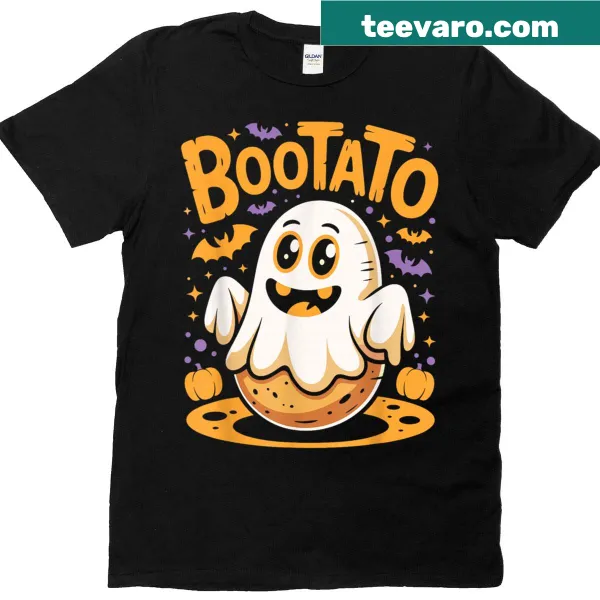 Funny Halloween t-shirt with a ghost and French fries design