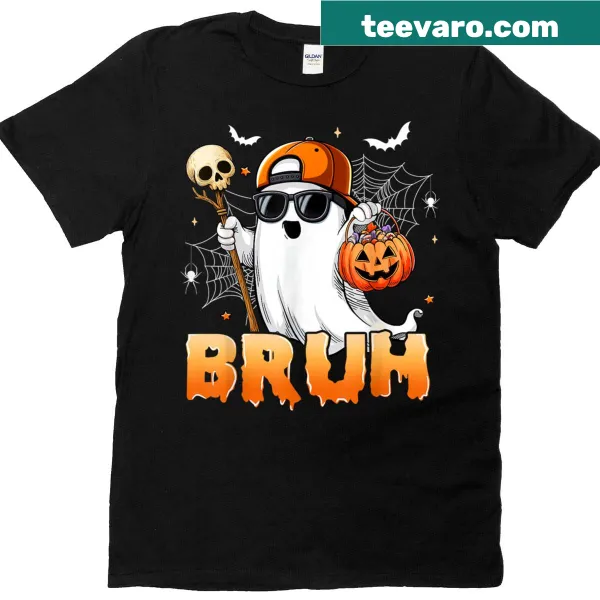 Funny Halloween t-shirt for kids with a ghost graphic