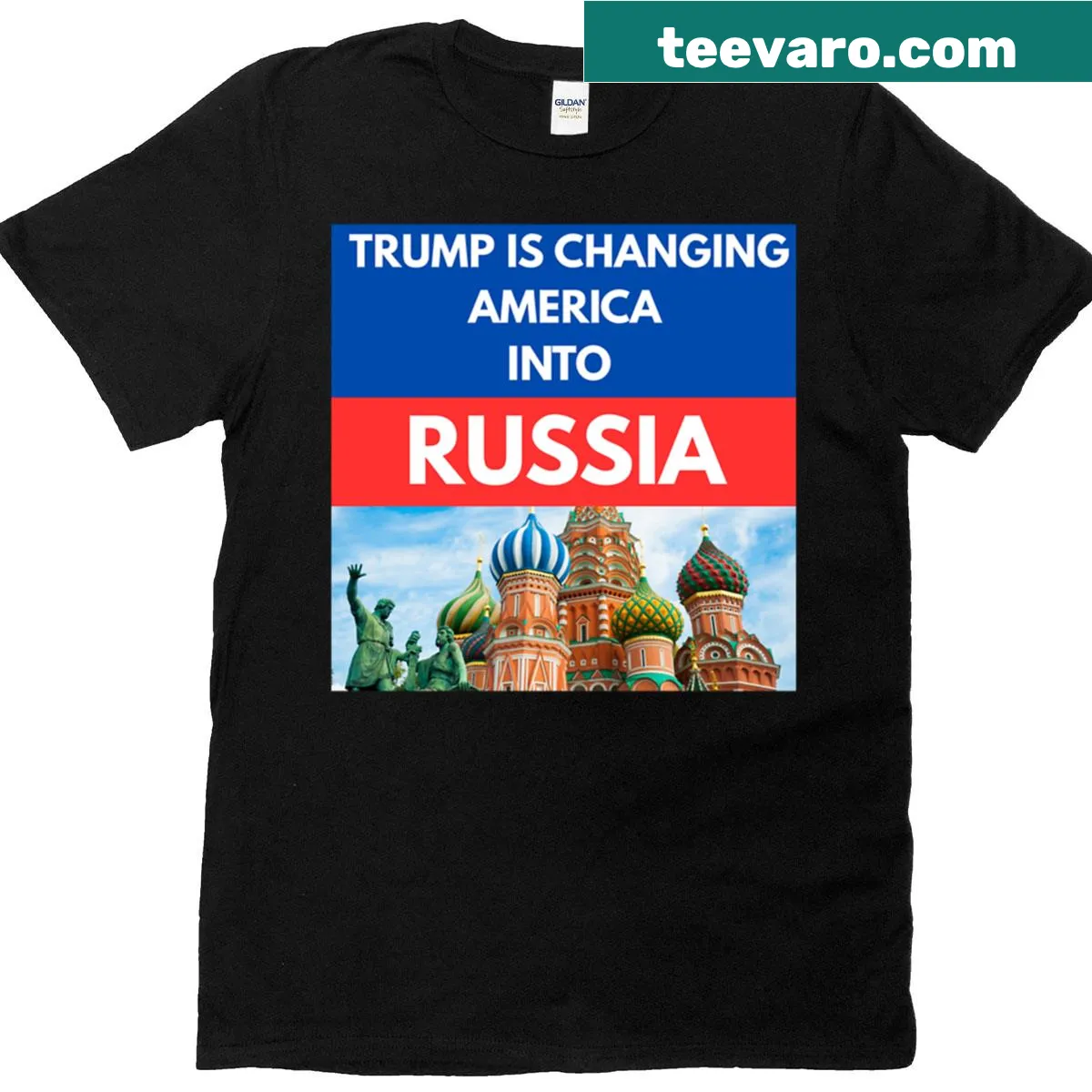 Inspirational T-shirt featuring typography about changing America. — on a men's t-shirt