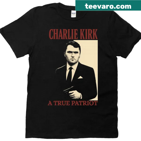 Patriotic design featuring text 'A True Patriot' on T-shirt