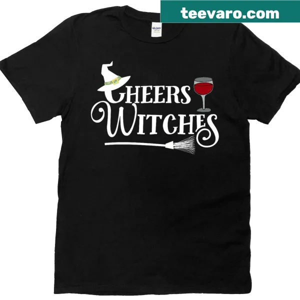 Fun Halloween T-shirt with 'Cheers Witches' graphic