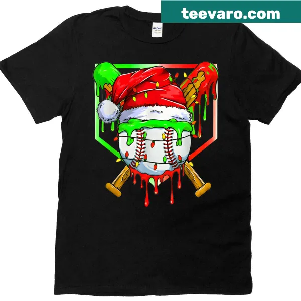 Christmas-themed baseball t-shirt for boys with ice cream graphics
