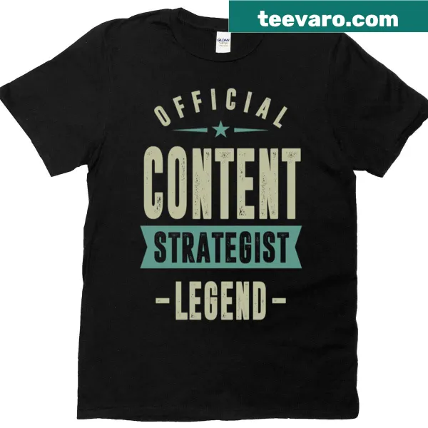 Content Strategist T-shirt featuring stylish typography