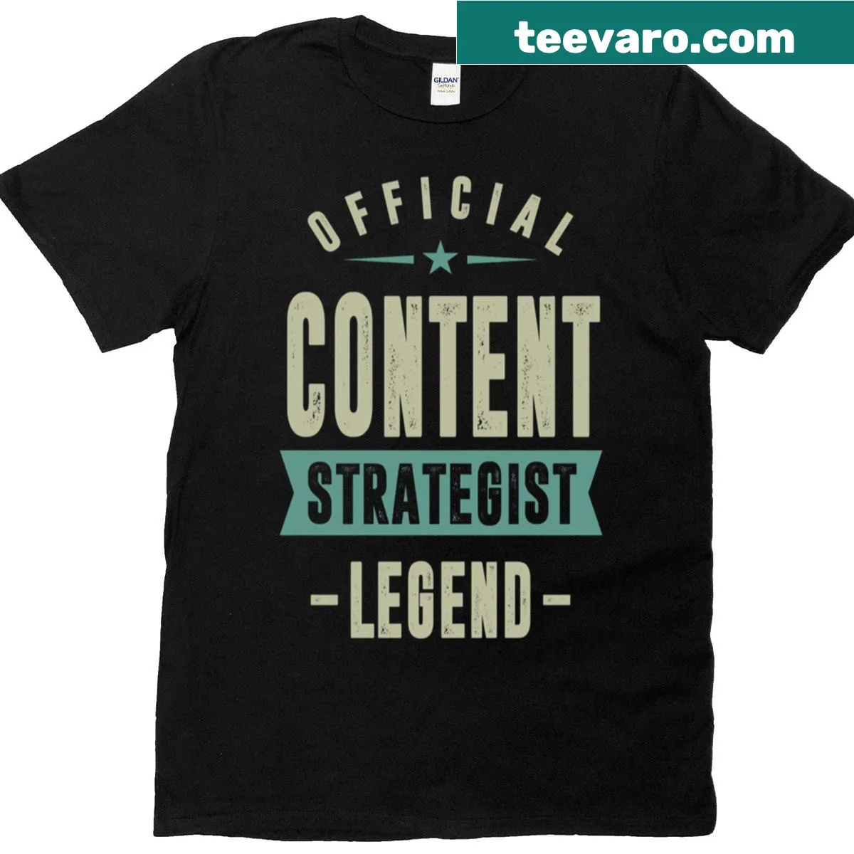 Content Strategist T-shirt featuring stylish typography — on a men's t-shirt