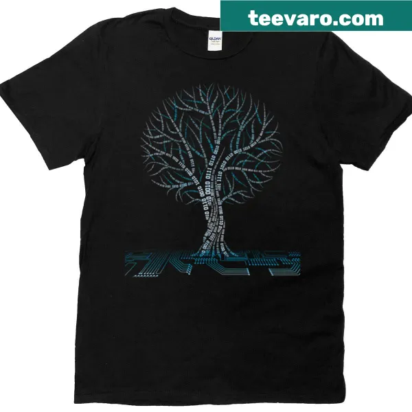 Binary Tree graphic t-shirt perfect for coding enthusiasts.